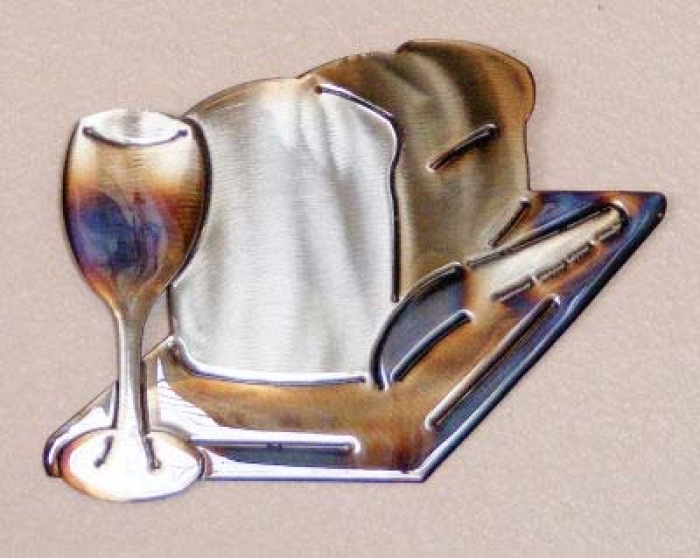 bread,wine,cutting,board,glass,knife,kitchen,wall,art