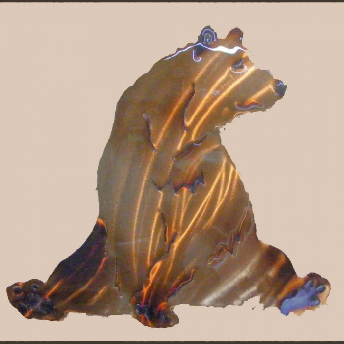 brown,bear,black,watching,looking,sitting,cute,art