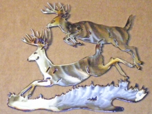 deer,buck,leaping,running,jumping,forest,wildlife,art