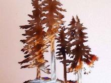 fir,tree,mountain,pine,metal,art