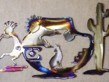 southwest,kokopelli,vase,coyote,cactus,sun,adobe,spiral,art