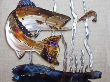 speckled,trout,gulf,fish,shrimp,bait,grand,slam,metal,art