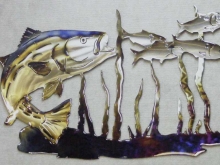 striper,menhaden,bay,fishing,metal,art