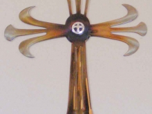 twelve,tribes,christian,cross,concho,wall,art