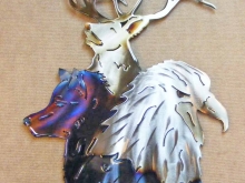 wildlife,bald,eagle,wolf,bull,elk,mountain,wilderness,art