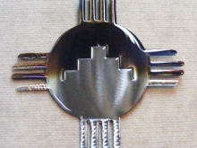 new,mexico,southwestern,metal,art,sun,symbol,pueblo,zia